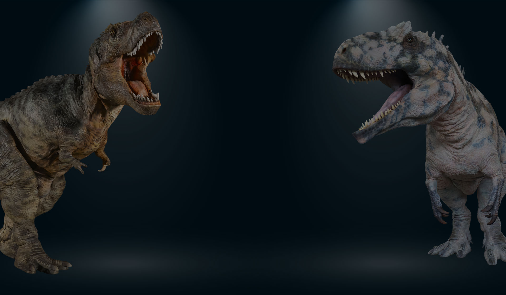 ギガノトサウルスとティラノサウルス　画像